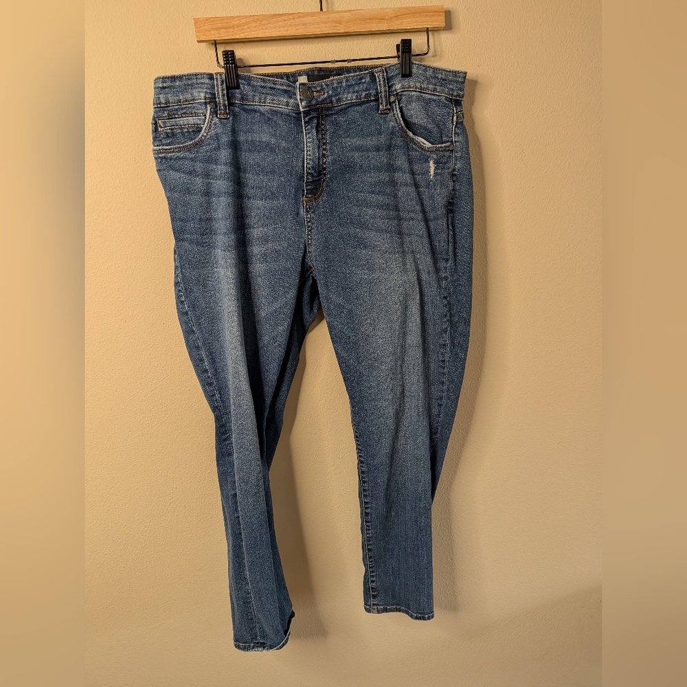 Kut from the Kloth Catherine‎ Boyfriend Jeans Womens 16W Blue Stretch Denim
